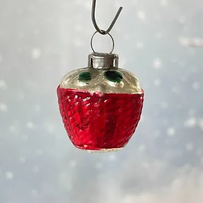 Vintage Mercury Glass Flower Cup Cake Christmas Ornament Germany MINI • $12.76