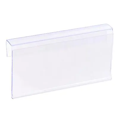 £11.22 • Buy Label Holder L Shape 80x40mm Clear Plastic For Wire Shelf, Pack Of 20