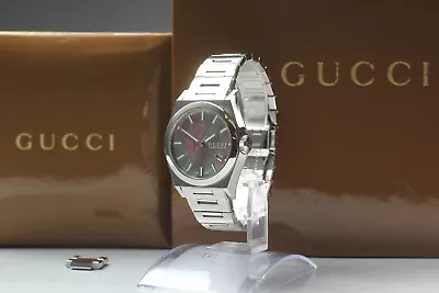 (MINT) Gucci Pantheon Watch Quartz 34mm Men Swiss Made Round Vintage 115.4 JAPAN • $409.99