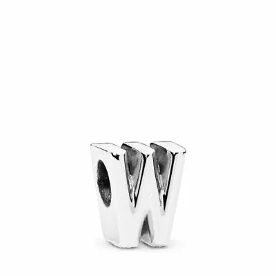 PANDORA Charm Sterling Silver ALE S925 LETTER INITIAL W 797477 • $38.99