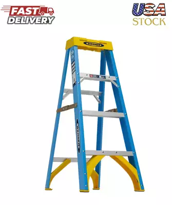 4 Ft. Fiberglass Step Ladder (8 Ft. Reach Height) With 250 Lb Load Capacity Type • $77.57