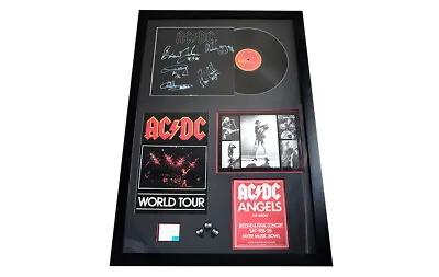 Hand Signed & Framed AC/DC Back In Black 1980 Aussie First Press Vinyl LP Record • $11499