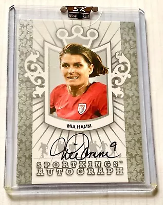 MIA HAMM SPORTKINGS 2007 SILVER AUTO On CARD Autograph - Leaf Pearl Superlative • $199.99