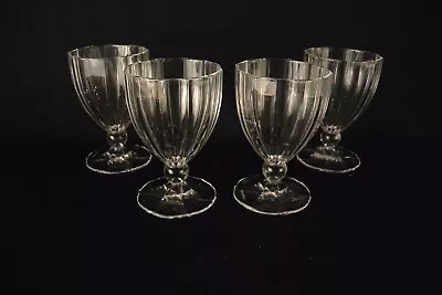 Vintage Set Of 4 Villeroy & Boch Crystal Goblets My Garden Pattern 12 Oz • $29.75