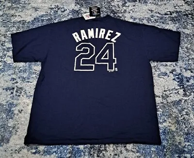 Manny Ramirez Rays Shirt #24 Navy Blue NWT 2XL Tampa Bay Baseball MLB • $29.99