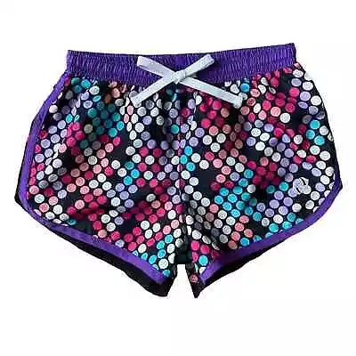 Girls S 6-7 JK Tech Rainbow Polka Dot Athleisure Athletic Active Running Shorts • $10