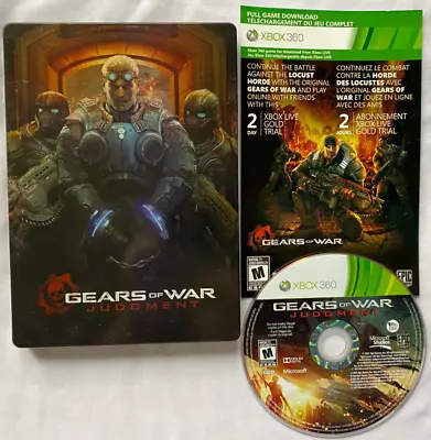 Gears Of War Judgment (Microsoft Xbox 360 2013) CIB SteelBook Like New • $21.84