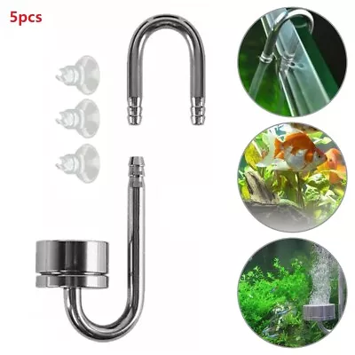 Stainless Steel Fish Tank Co2 Diffuser Aquarium U Shaped Connector Tube Atomizer • £11.99