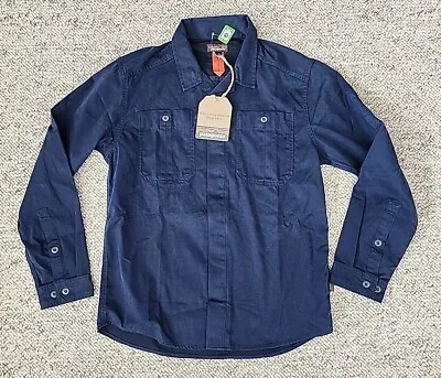 NWT New Patagonia Men's Long Sleeve Shop Shirt Size Small New Navy Hemp Casual  • $70