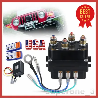 12V 250A Winch Solenoid Relay Contactor + Wireless Remote Control For UTV Truck • $36.99