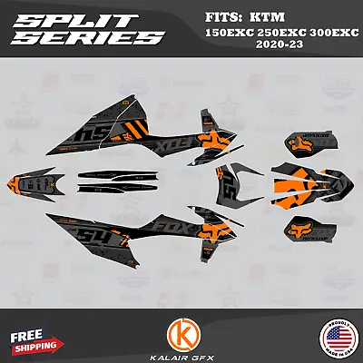 Graphics Kit For KTM 150XC-W 250XC-W 300XC-W 2020 2021 2022 2023 Split - Orange • $278.19