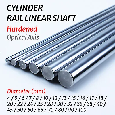 Ø 5mm-50mm Cylinder Rail Linear Shaft 45# Steel Smooth Rod Hardened Optical Axis • $4.19