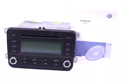 VW CD Car Stereo RCD 300 Chrome 1K0035186 P Touran Tiguan Passat Golf Plus + Code • $42.49