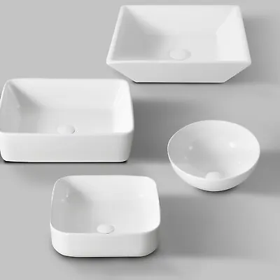 DeerValley Modern Ceramic Bathroom Vessel Sink Above Counter Vanity Basin Bowl • $49.91