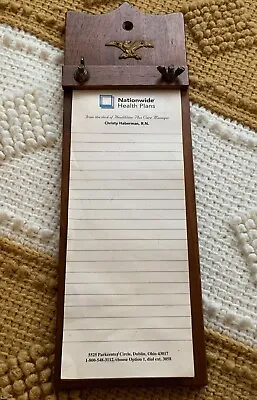 Vintage Wooden Note Paper Message Wall Hanger • $15