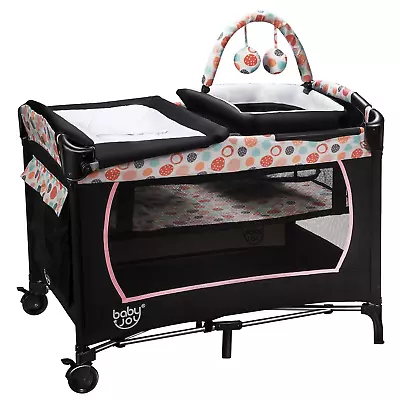 4 In 1 Pack And Play Portable Baby Playard W/Bassinet & Diaper Changing Table  • $163.99