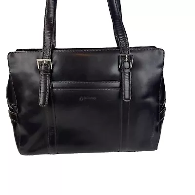 Franklin Covey Laptop Briefcase Messenger Bag Dark Brown Handbag • $18.14