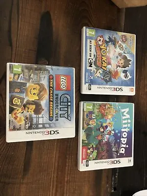 Miitopia Yo Kai Watch And Lego City The Chase Begins (Nintendo 3DS Game) • £14