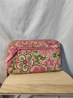 Vera Bradley Petal Pink And Green Floral Large Wallet  • $7