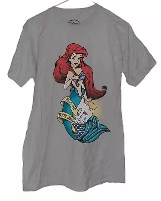 Disney The Little Mermaid Ariel Gray T-Shirt Size Medium Excellent • $15.99