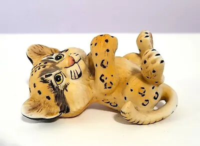 Baby Leopard Hand Painted Porcelain Figurine Morehead Enesco 1984 • $10