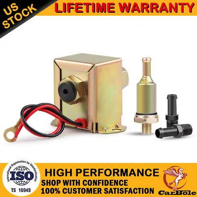 $17.95 • Buy Inline Electric Fuel Pump Universal DC 12V Low Pressure 2.5-4 PSI Petrol Diesel