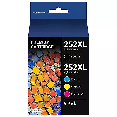 252 XL Ink For Epson 252 WF3620 WF3640 WF7610 WF7620 WF7110 WF7210 WF7710 WF7720 • $11.98