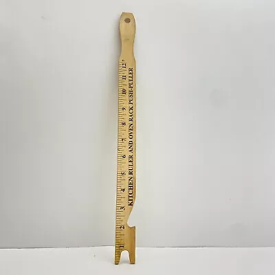 Oven Rack Push Pull Kitchen Ruler Wood Kitchen Gadget Tool Hang Or Magnet • $8