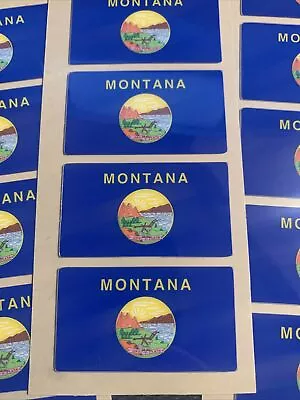 Montana State Flag Decal MT Bike Football Helmet Baseball Sticker 1.9  X 1.1  • $4.85