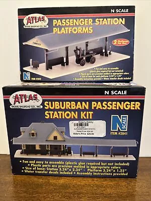 ATLAS N SCALE SUBURBAN PASSENGER STATION BUILDING (2841) And Platforms( 2842) • $59.95