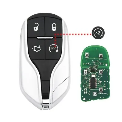 Uncut 4Button Smart Key FOB With Remote Start For Maserati Ghibli Quattroporte • $23.94