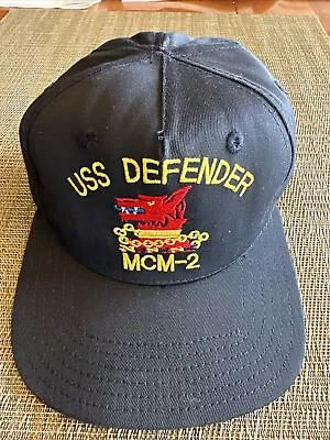 USS Defender MCM-2 Snapback Hat: Bancroft Made In The USA Hat: Embroidered: OSF • $15.97