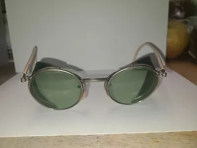 Vintage American Optical Ful Vue Calobar Green Safety Glasses With Side Shields • $135