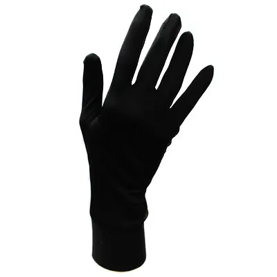 £6.99 • Buy Jasmine Silk Pure Silk Liner Gloves Thermal Ski Inner Gloves - BLACK