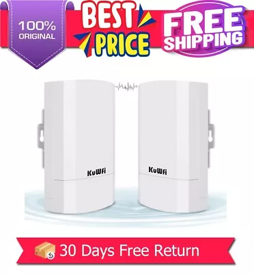 2-Pack 300Mbps Wireless Bridge Wireless Outdoor CPE WiFi Bridge Kit Point To... • $69.95