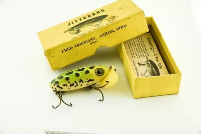 Vintage Fred Arbogast WWII Plastic LIp Jitterbug Antique Fishing Lure W Box JJ57 • $26