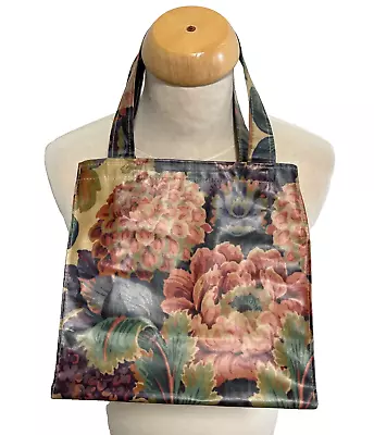 Vintage Liberty  Multicolour Floral  Shopper Tote Bag Oilcloth Coated Cotton • £20.99