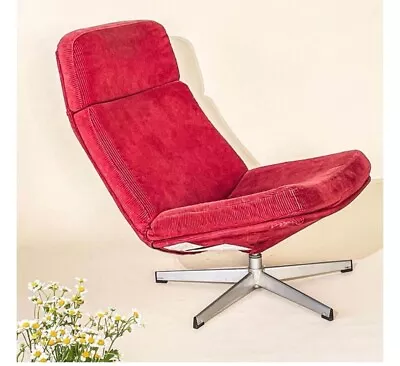 1980s Ikea Vintage Red Swivel Chair • £250