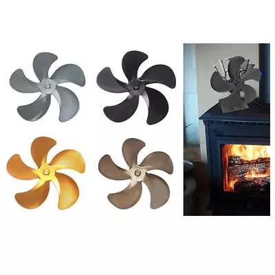 5 Blade Wood  Fan Fireplace Fire Heat Power Saving Eco Fan Replacement • £9.79