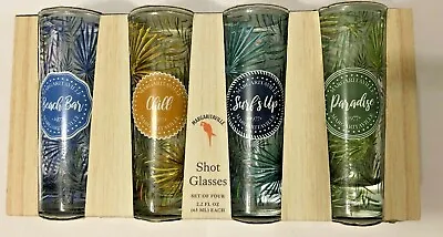 Margaritaville Set Of 4 Glassware Shot Glasses Set 2.2 Oz  New In Box • $19.95