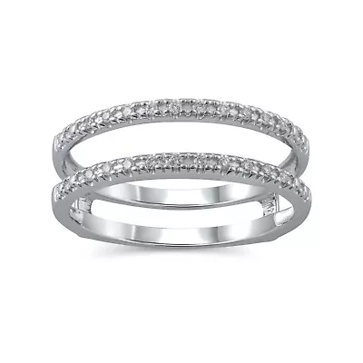 $658.82 • Buy 10K Gold 0.1Ct Round Diamond Enhancer Engagement Wedding Ring (I2 Clarity, H-I)