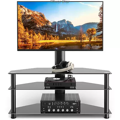 Swivel Corner Floor TV Stand With Mount And 3 Tier Shelves For 37 -70  TVs • $90.99