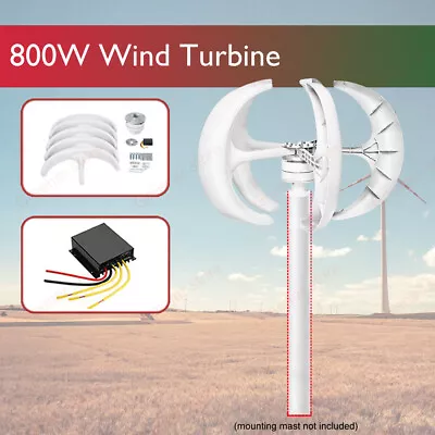 800W 12V Lantern Vertical Wind Turbine Generator W/ Charger Controller Off-grid • $379