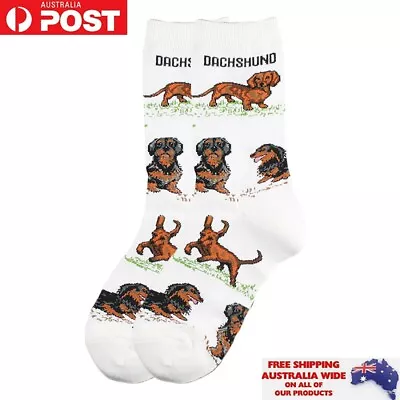 Dachshund Socks Cotton Dog Clothing Novelty Shoe Men Women Unisex Birthday Gift • $14.95