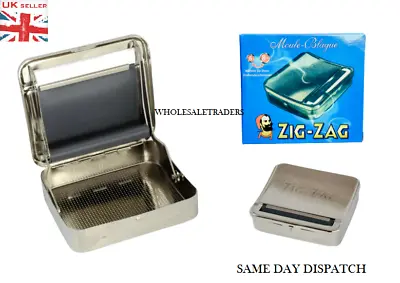 £3.25 • Buy Zig Zag TIN Automatic Cigarette Tobacco Rolling Machine Box ZigZag Roller Roll 