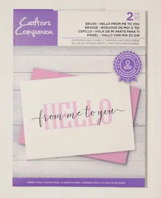 Crafters Companion | Brush Lettering Stamp – Hello From Me To You (CC-STP-BHFME) • £4.99