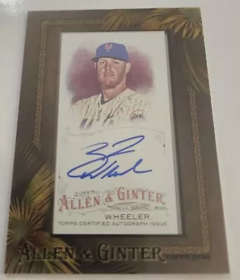 2016 Topps Allen & Ginter Zack Wheeler Mini Framed Autograph  • $15.50