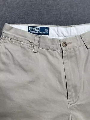 Polo Ralph Lauren Classic Fit Cotton Chino Khaki Shorts Mens Size 32 • $18