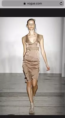 RARE VPL Spring Summer 2011 Runway Knee-Length Dress Bronze Size Petite • $215