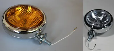 Clear Amber Vintage Style Mounted Custom Fog Lamp Lights Truck Rod 12 Volt 5  • $150.22